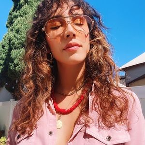 Vintage Von Zipper Gold Aviators